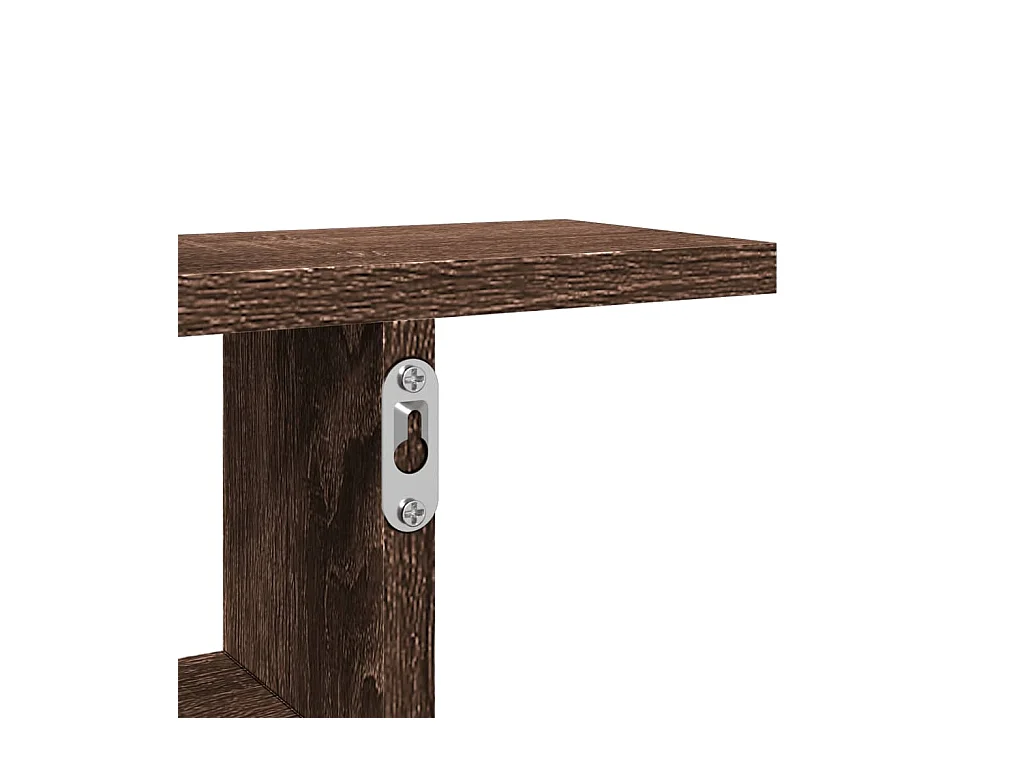 Estantes de pared 2 uds madera ingeniería marrón 50x12x50 cm