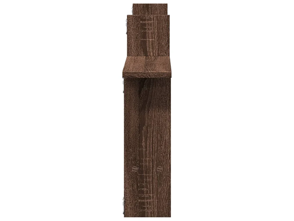 Wandregale 2 Stk. Braun Eichen-Optik 50x12x50 cm Holzwerkstoff