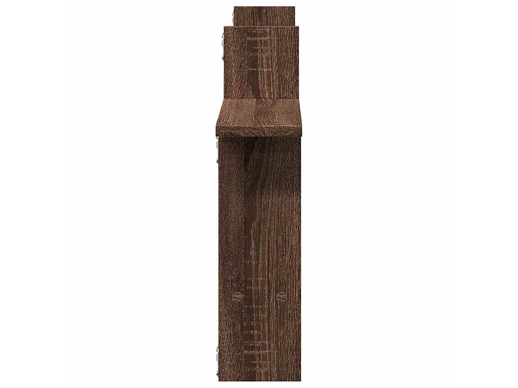 Wandregale 2 Stk. Braun Eichen-Optik 50x12x50 cm Holzwerkstoff