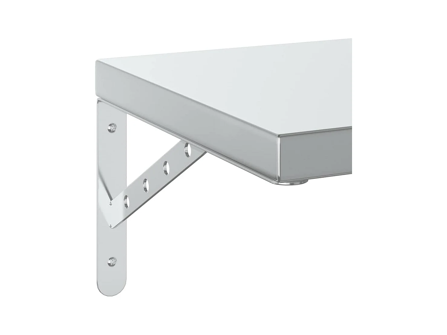 Wandregale 2 Stk. 50x30 cm Silbern Edelstahl