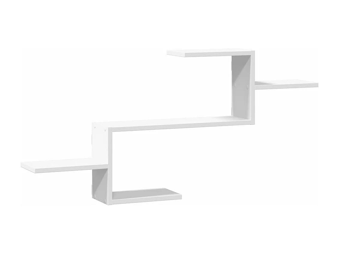 Estante de pared madera de ingeniería blanco 104x15x49 cm