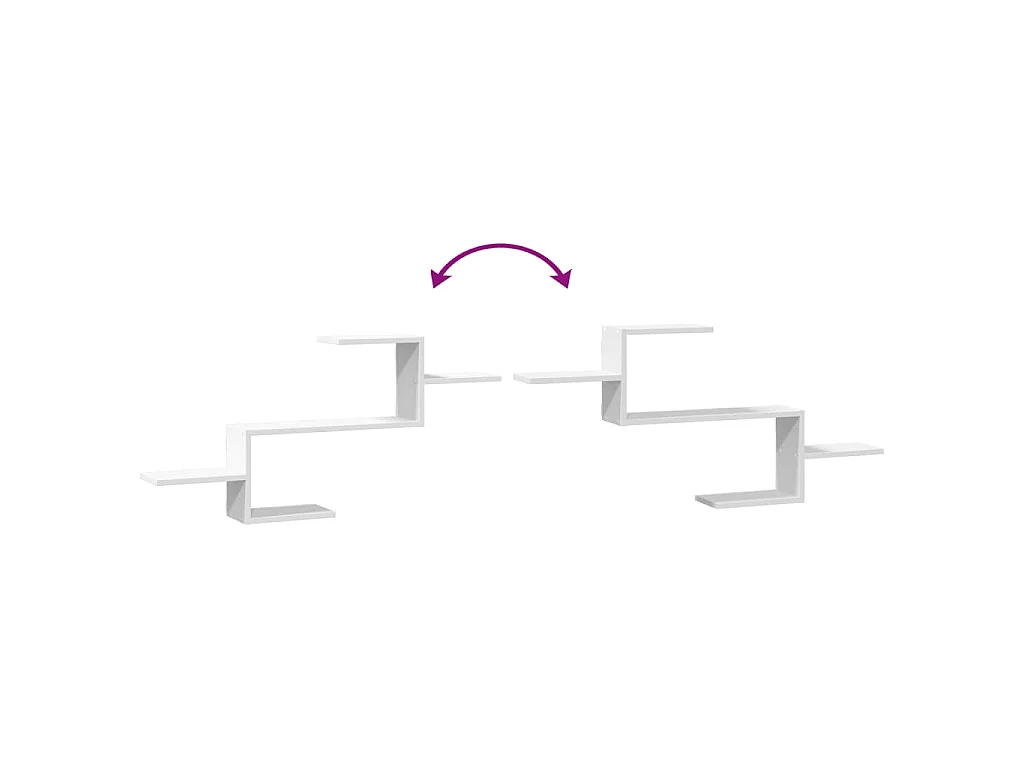 Wandregal Weiß 104x15x49 cm Holzwerkstoff