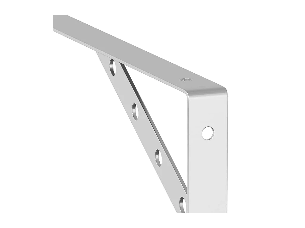 Regalträger 4 Stk. 30x2,5x15,5 cm Silbern Edelstahl