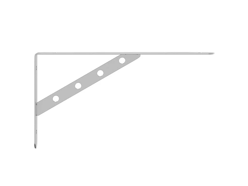Supports d'étagères 4pcs 30x2,5x15,5cm argenté acier inoxydable