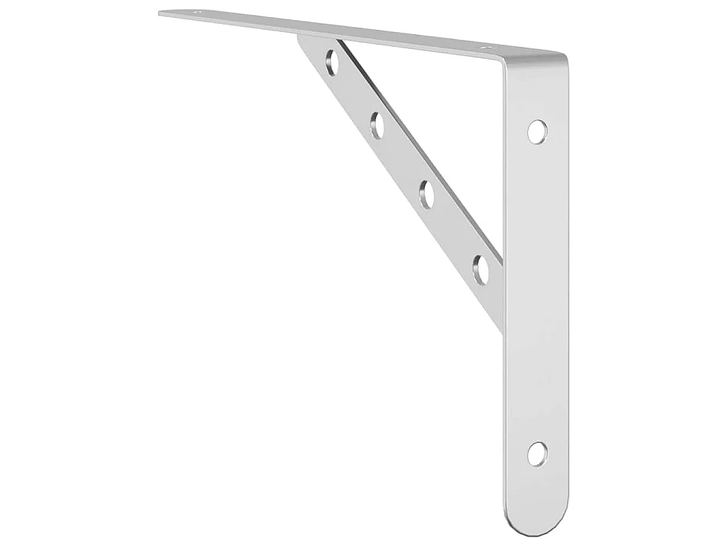 Supports d'étagères 4pcs 30x2,5x15,5cm argenté acier inoxydable