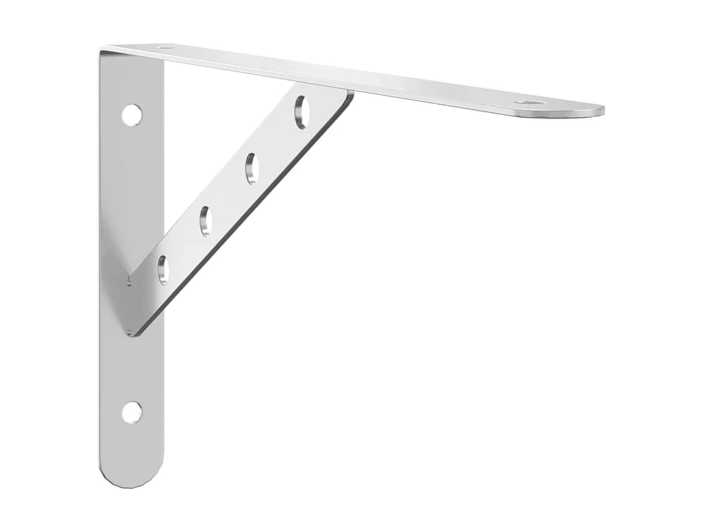 Supports d'étagères 4pcs 30x2,5x15,5cm argenté acier inoxydable