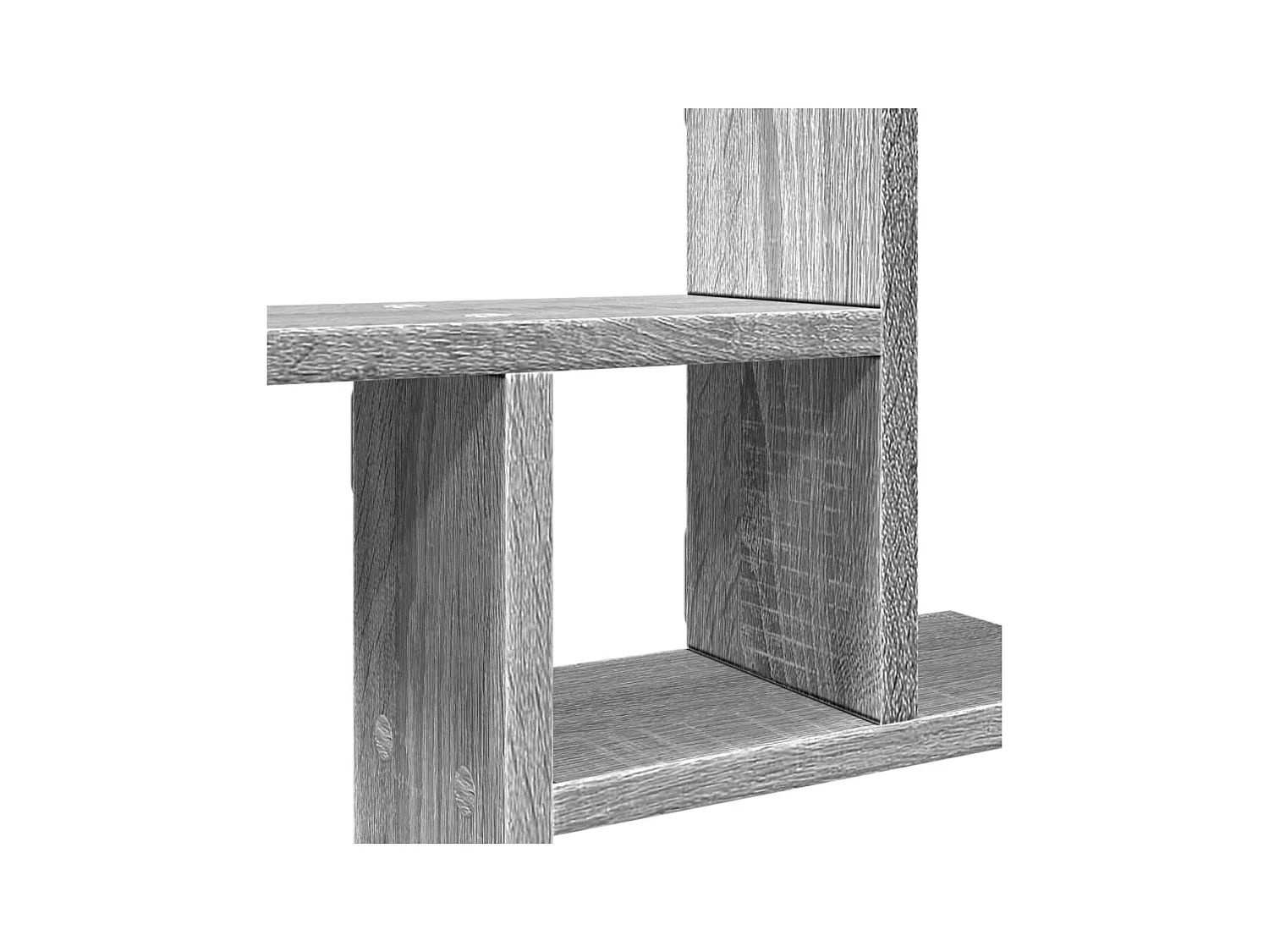 Estante de pared 2 uds madera ingeniería gris Sonoma 38x12x38cm