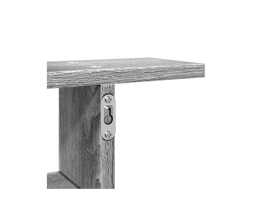 Estante de pared 2 uds madera ingeniería gris Sonoma 38x12x38cm