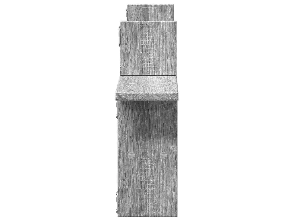 Wandregale 2 Stk. Grau Sonoma 38x12x38 cm Holzwerkstoff