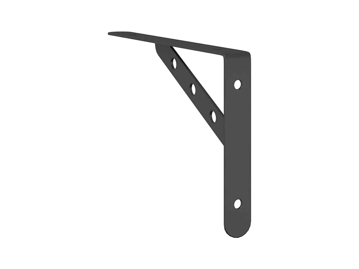 Regalträger 4 Stk. 23,5x2,5x15,5 cm Schwarz Edelstahl