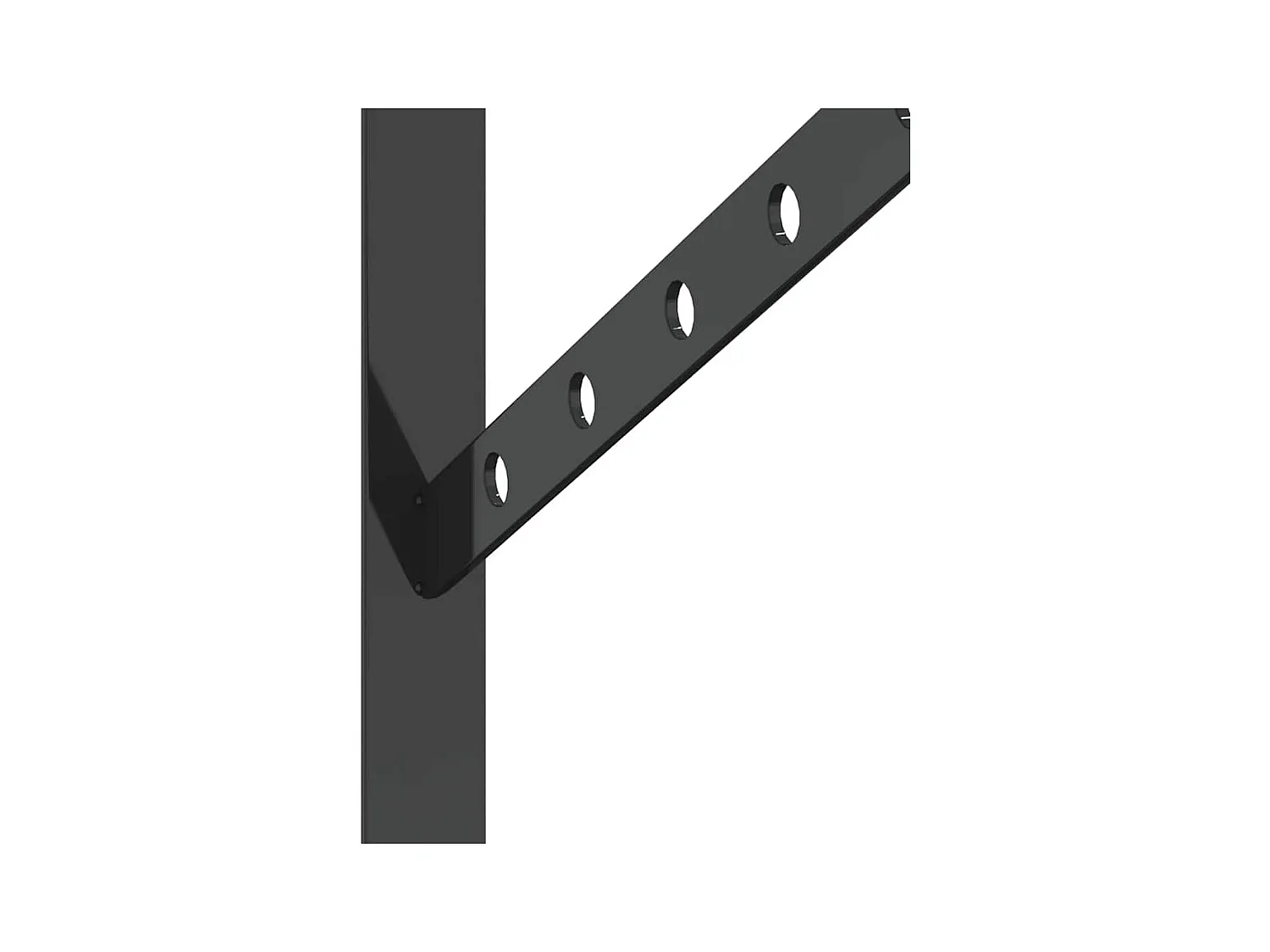 Regalträger 4 Stk. 23,5x2,5x15,5 cm Schwarz Edelstahl