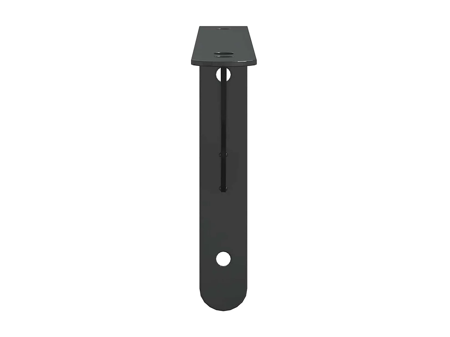 Supports d'étagères 4 pcs 23,5x2,5x15,5cm noir acier inoxydable