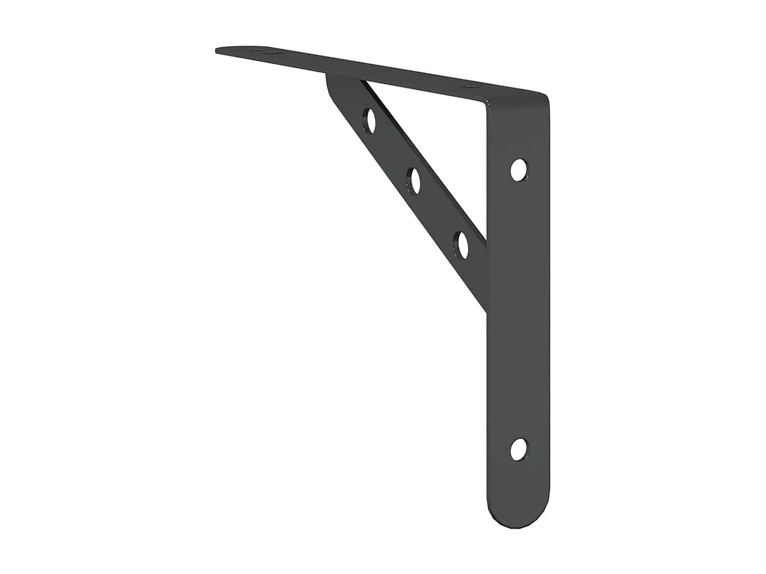 Supports d'étagères 4 pcs 23,5x2,5x15,5cm noir acier inoxydable