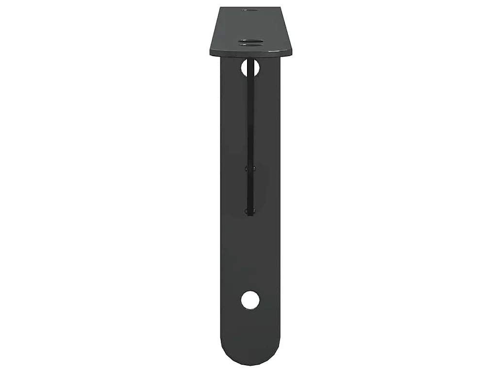 Supports d'étagères 4 pcs 23,5x2,5x15,5cm noir acier inoxydable