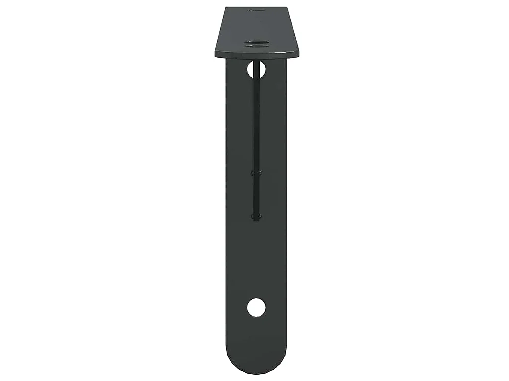 Supports d'étagères 4 pcs 23,5x2,5x15,5cm noir acier inoxydable