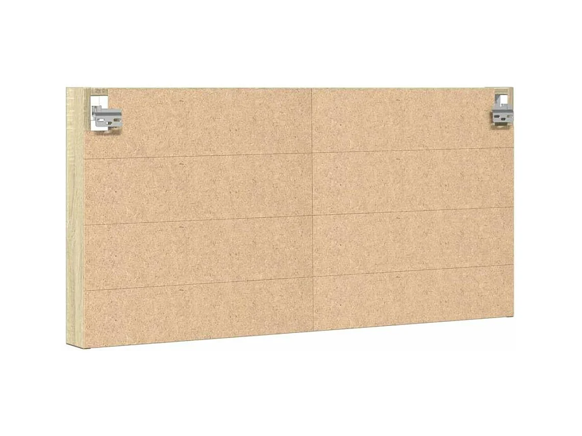 Vitrinekast 100x8,5x50 cm bewerkt hout sonoma eikenkleurig