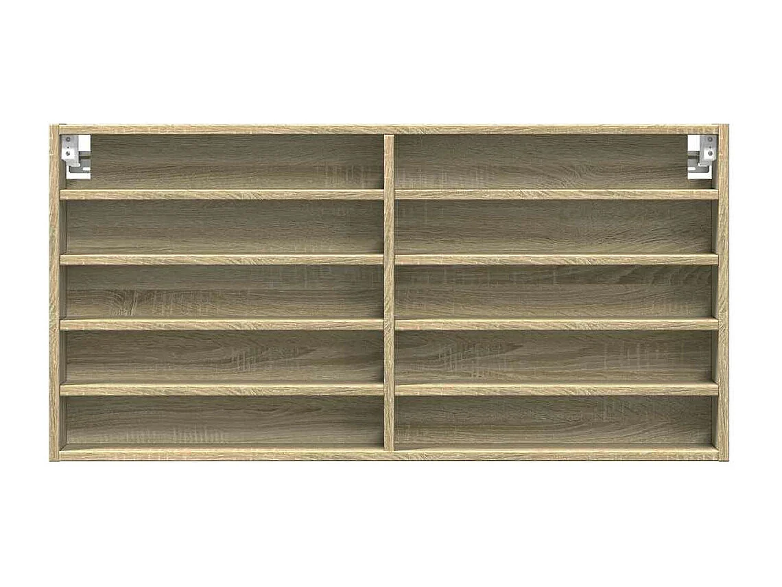 Armoire à vitrine chêne sonoma 100x8,5x50 cm bois d'ingénierie