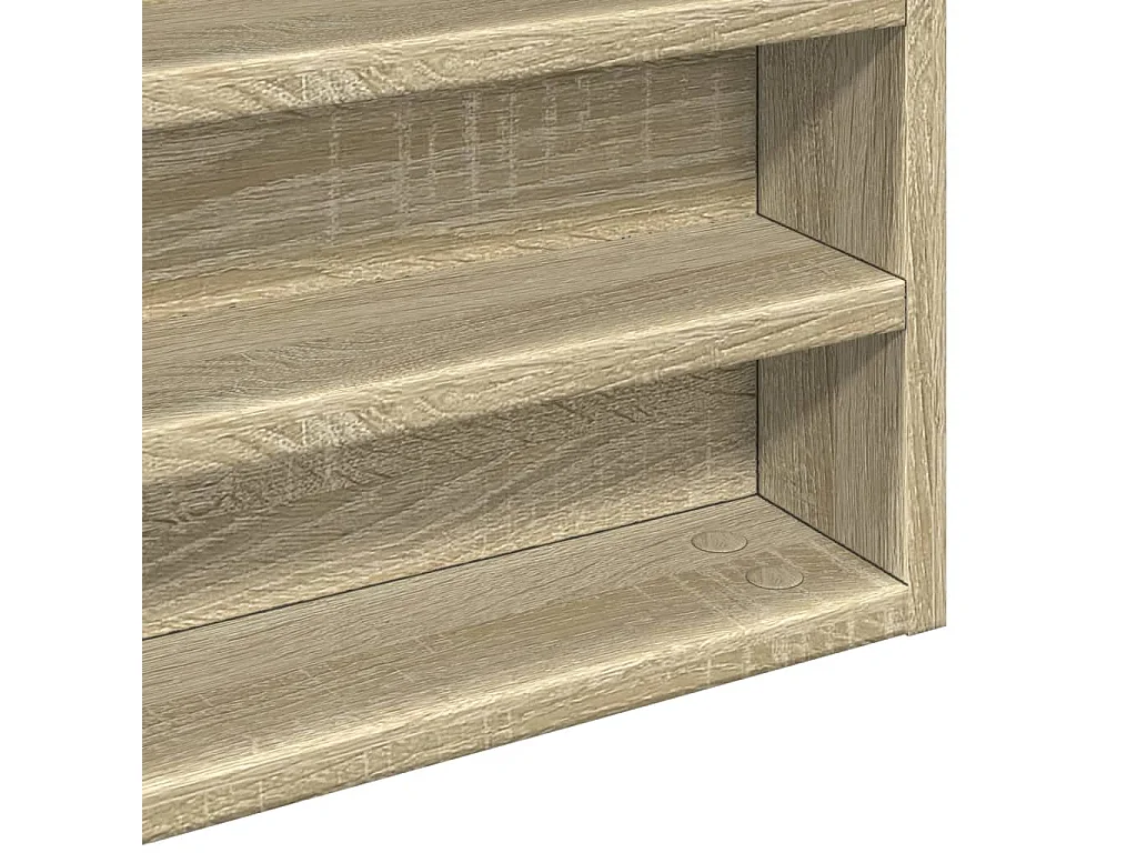 Armoire à vitrine chêne sonoma 100x8,5x50 cm bois d'ingénierie