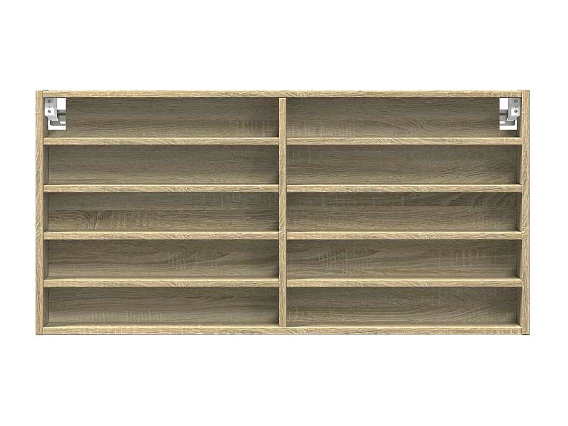 Armoire à vitrine chêne sonoma 100x8,5x50 cm bois d'ingénierie