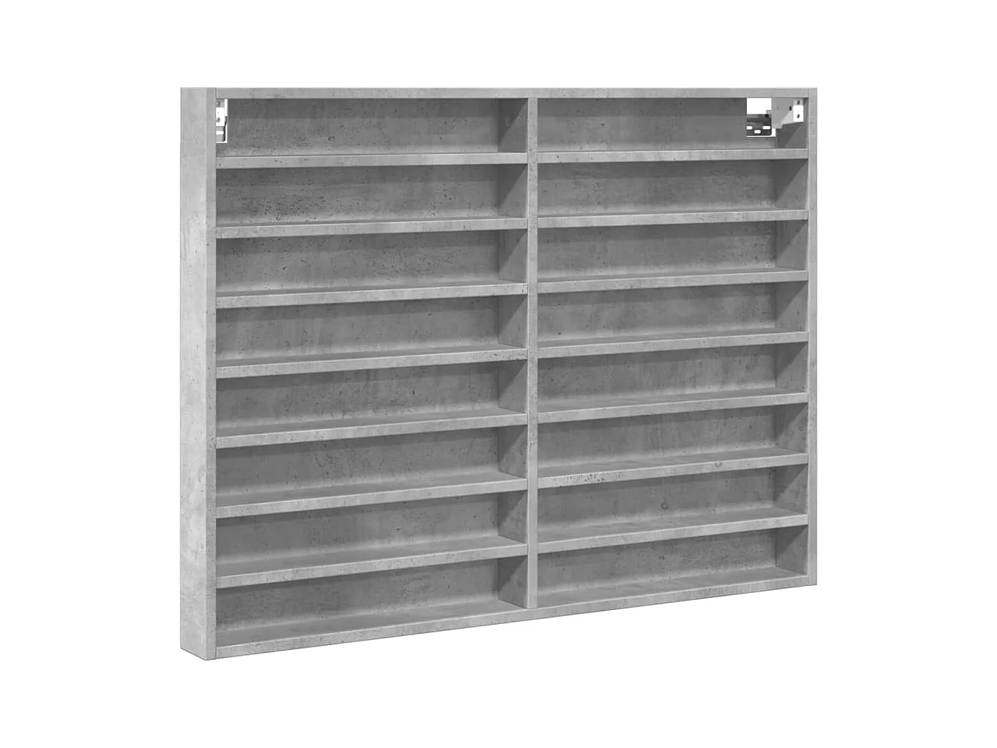 Armadietto Vetrina Grigio Cemento 100x8,5x75 cm Multistrato