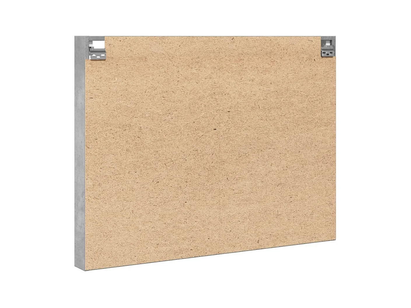 Armadietto Vetrina Grigio Cemento 100x8,5x75 cm Multistrato