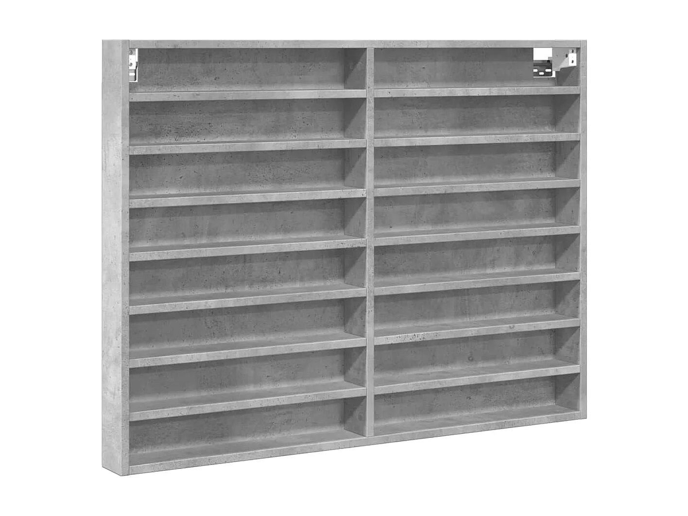 Armário vitrine 100x8,5x75cm derivados de madeira cinza cimento