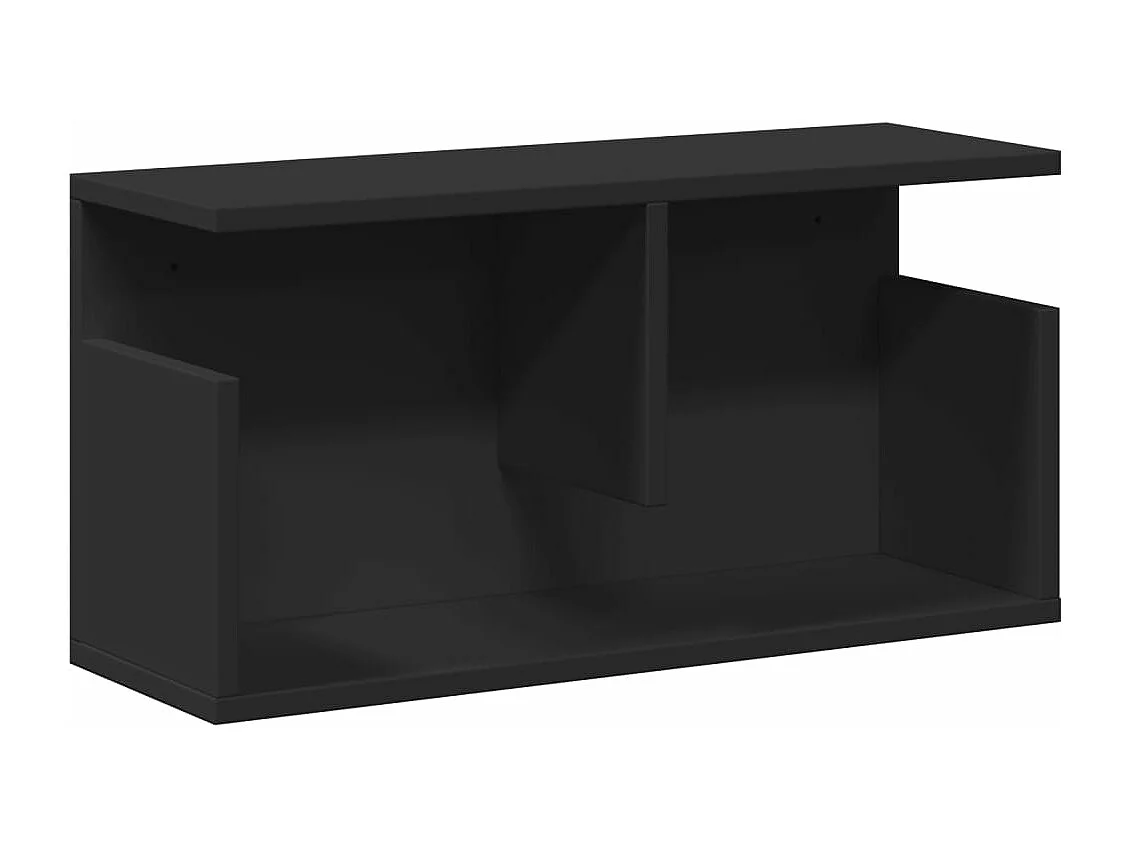 Wandschrank 60x20x30 cm Schwarz Holzwerkstoff