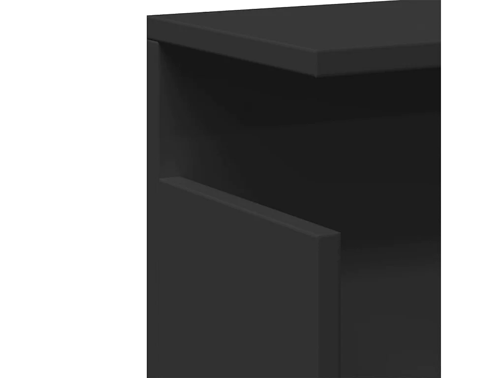 Wandkast 60x20x30 cm bewerkt hout zwart