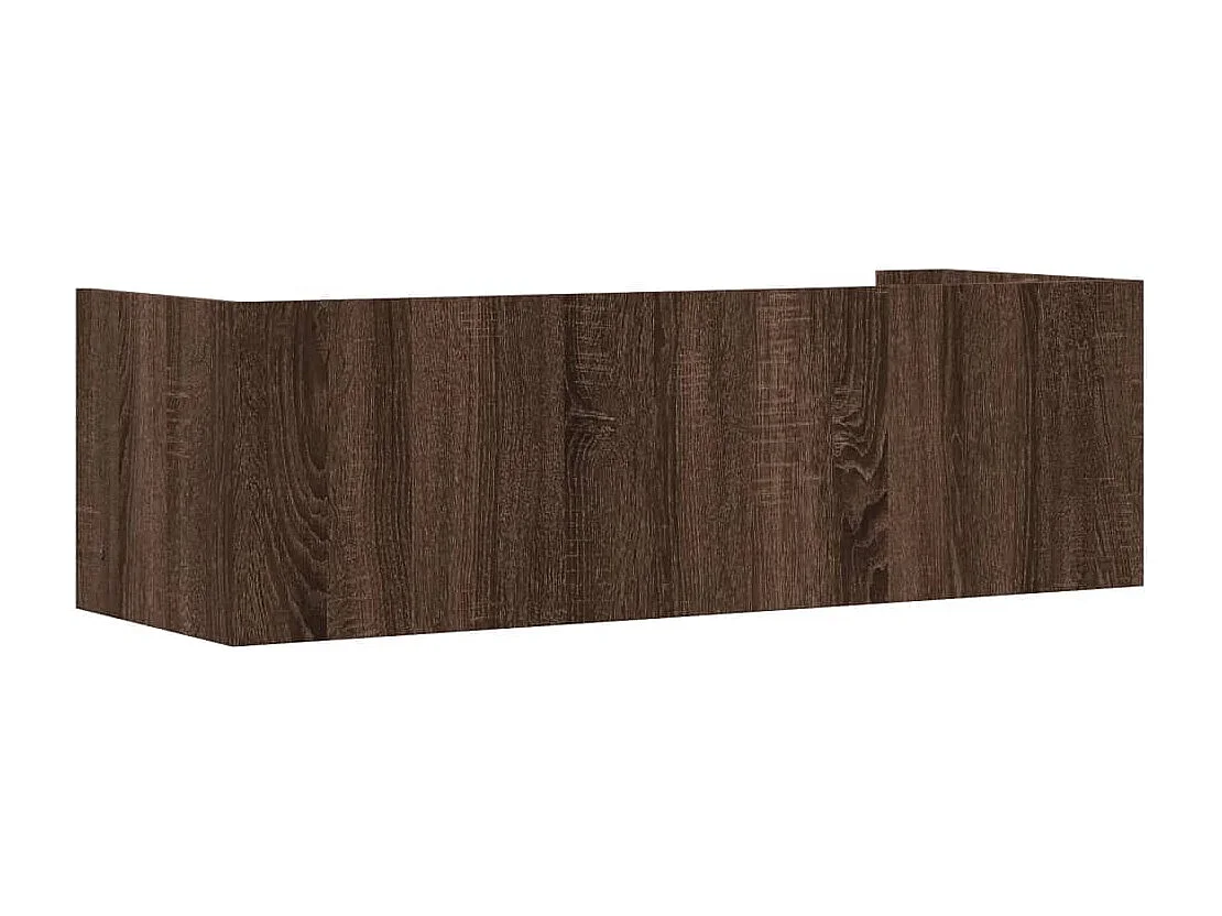 Wandregal Braun Eichen-Optik 100x35x30,5 cm Holzwerkstoff