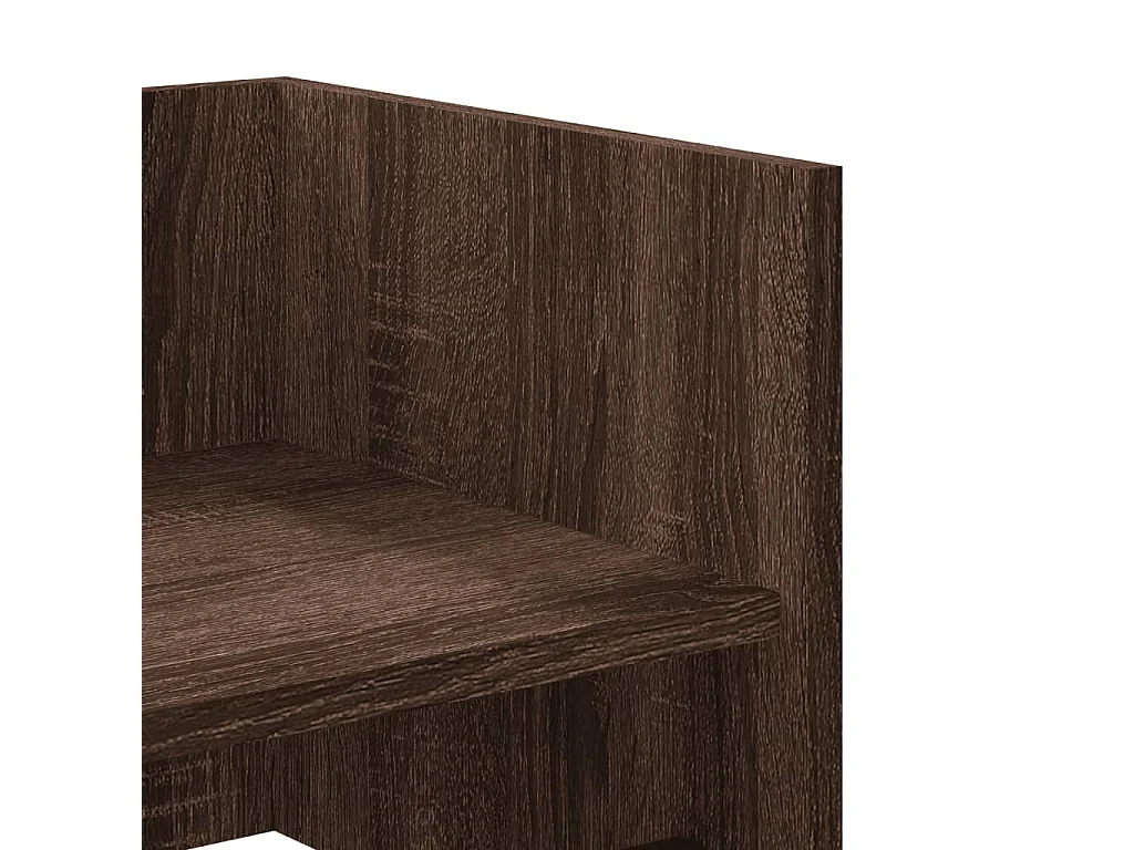 Wandregal Braun Eichen-Optik 100x35x30,5 cm Holzwerkstoff