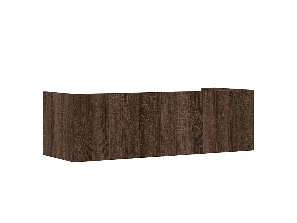 Wandschap 100x35x30,5 cm bewerkt hout bruin eikenkleurig