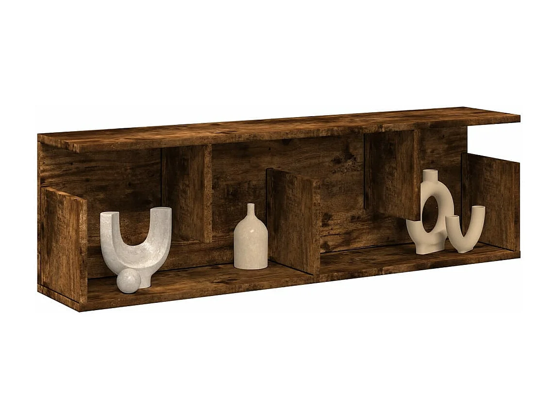 Wandschrank 100x20x30 cm Räuchereiche Holzwerkstoff
