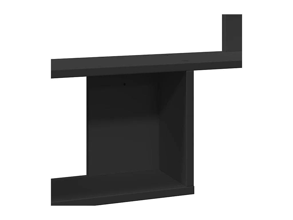 Wandregal Schwarz 100x15x70 cm Holzwerkstoff