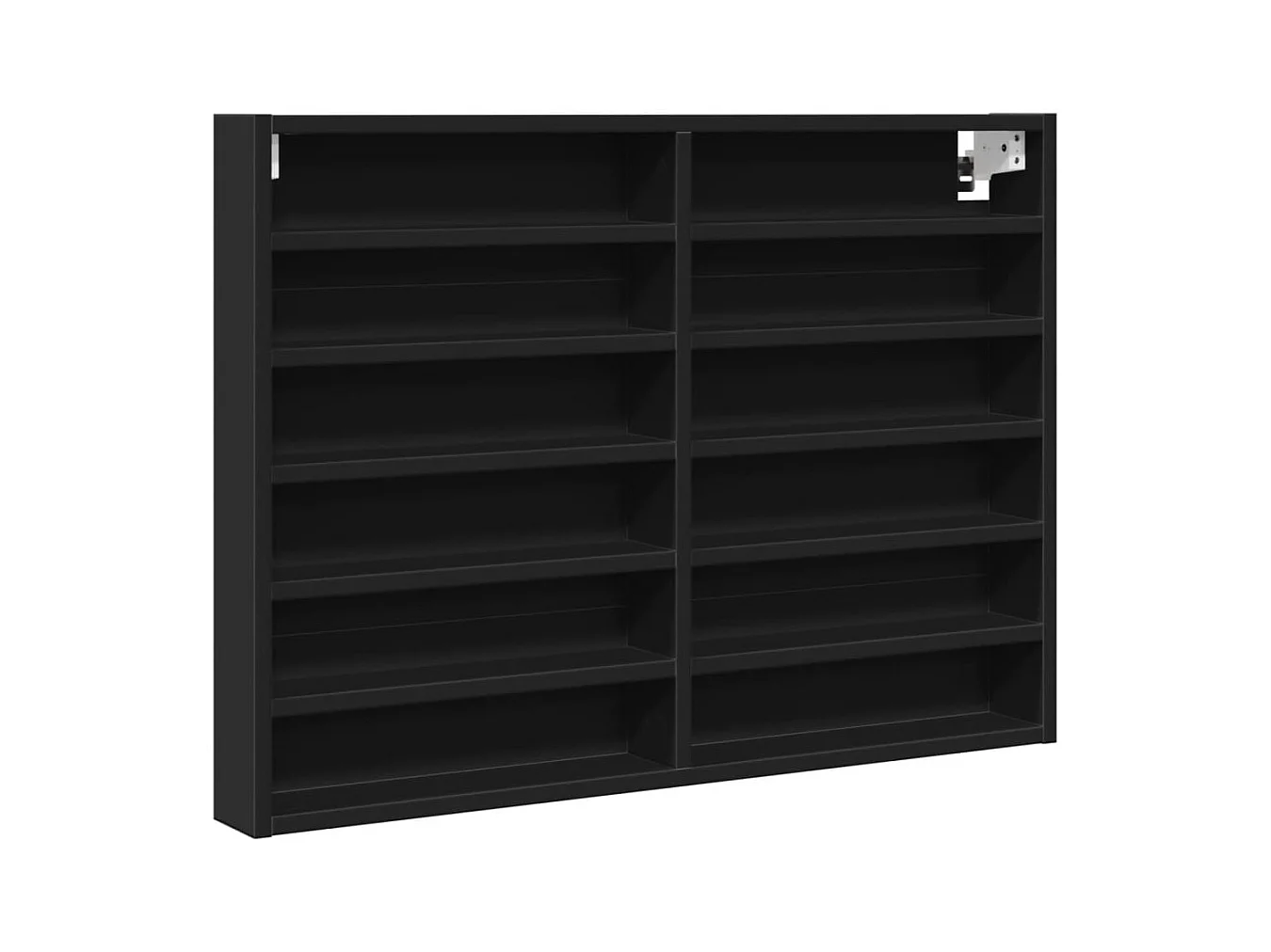 Vitrinenschrank Schwarz 80x8,5x58 cm Holzwerkstoff