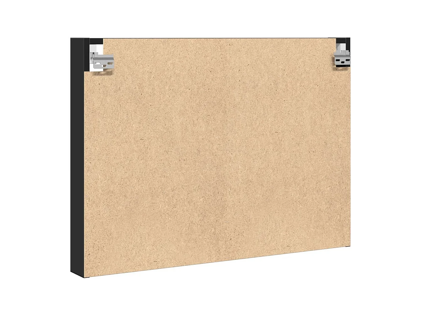 Vitrinenschrank Schwarz 80x8,5x58 cm Holzwerkstoff