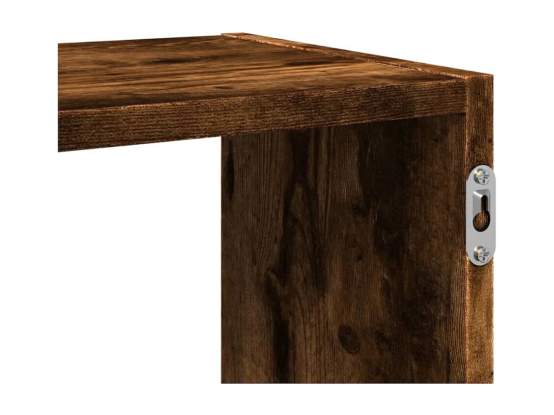Scaffale a Muro Rovere Fumo 100x25x50 cm in Legno Multistrato