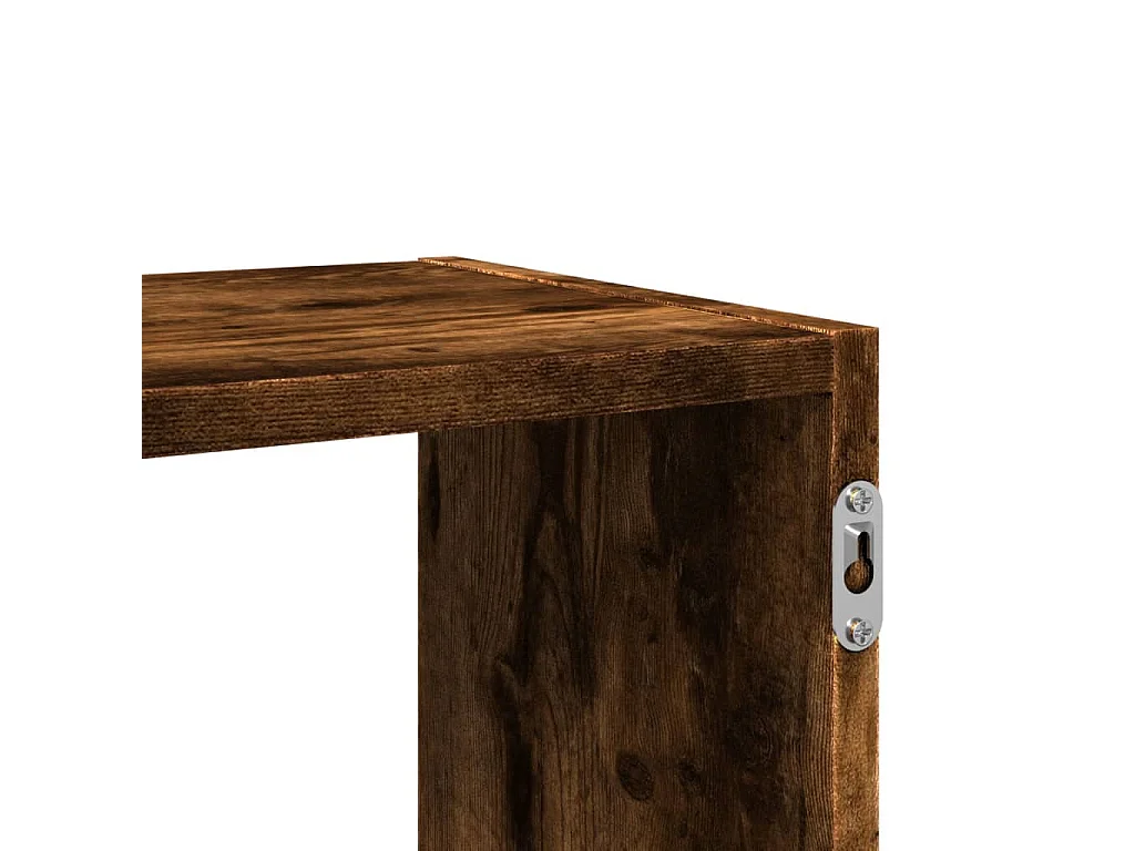Scaffale a Muro Rovere Fumo 100x25x50 cm in Legno Multistrato
