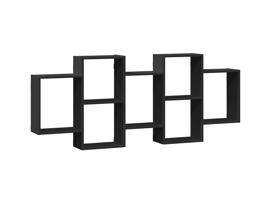 Wandregal Schwarz 159x18x65 cm Holzwerkstoff
