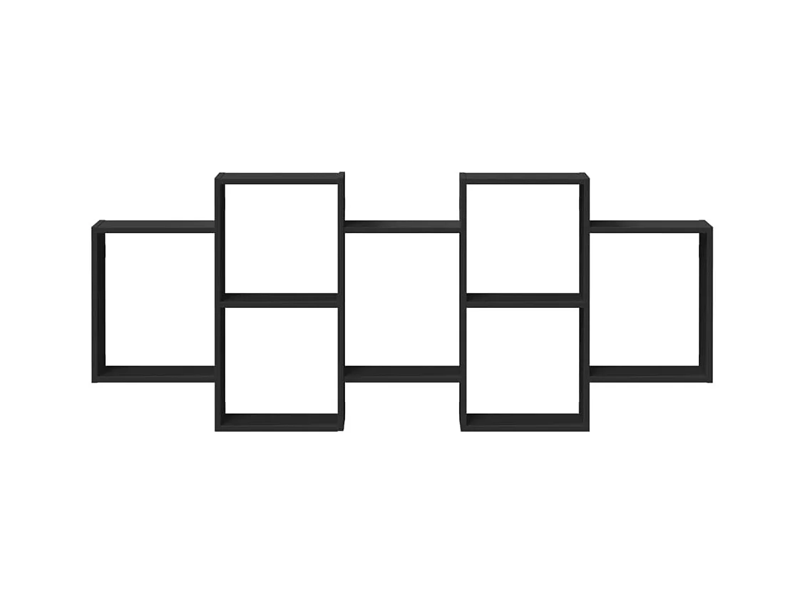 Wandregal Schwarz 159x18x65 cm Holzwerkstoff
