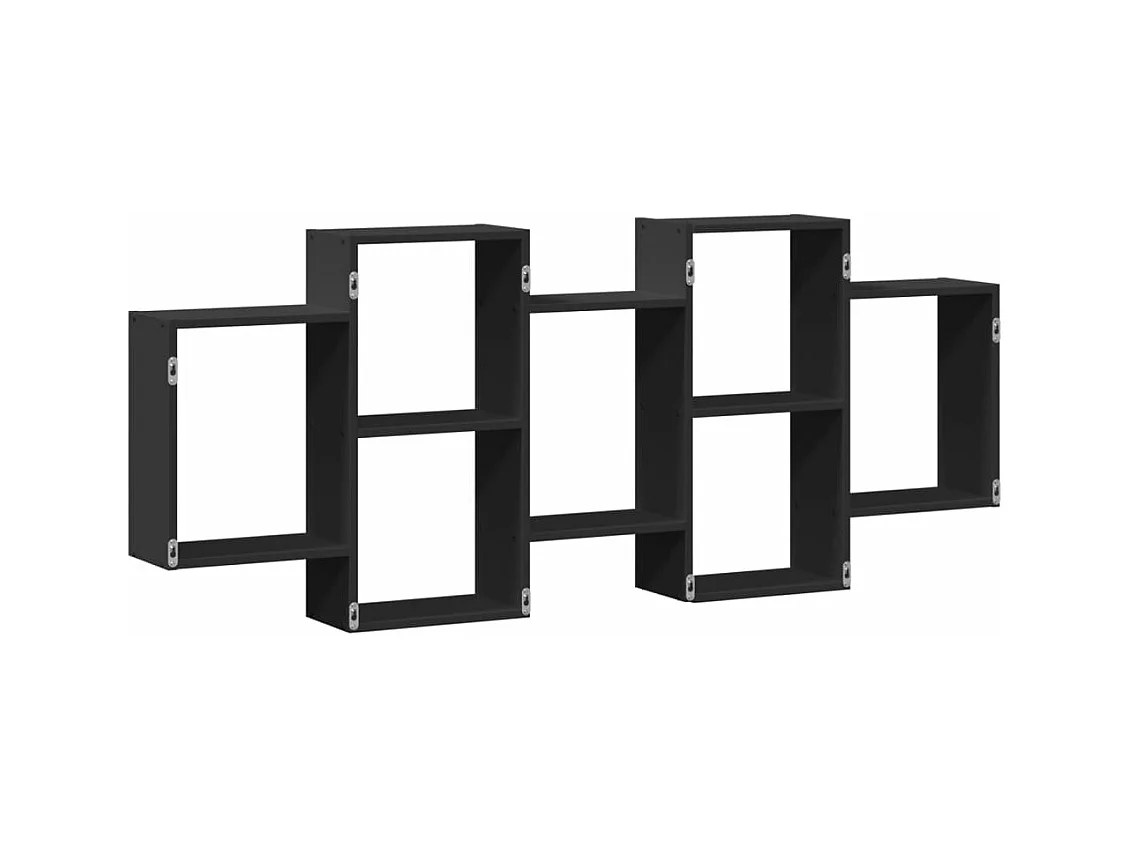 Wandregal Schwarz 159x18x65 cm Holzwerkstoff