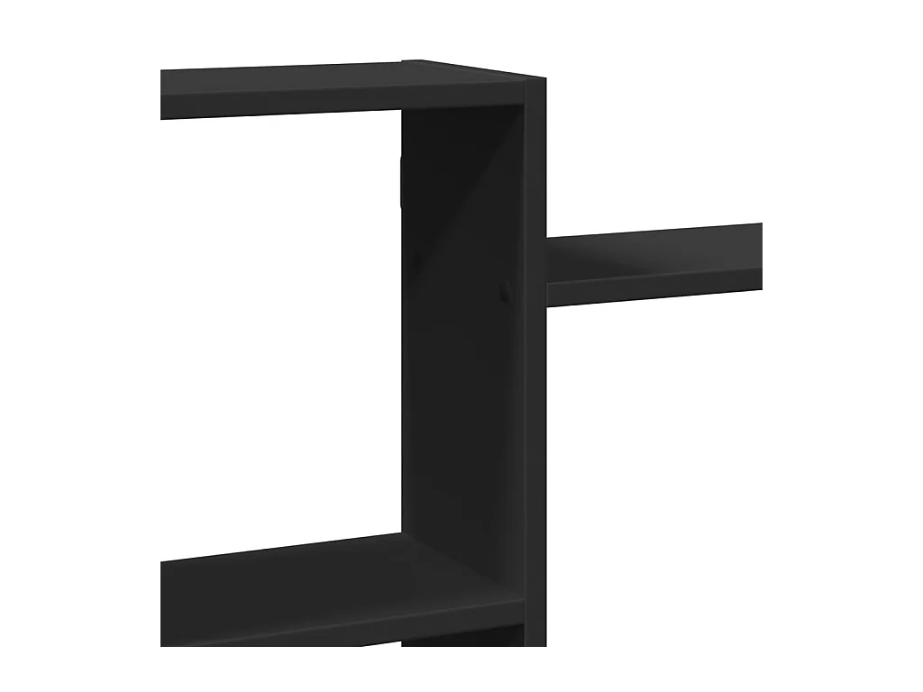 Wandregal Schwarz 159x18x65 cm Holzwerkstoff