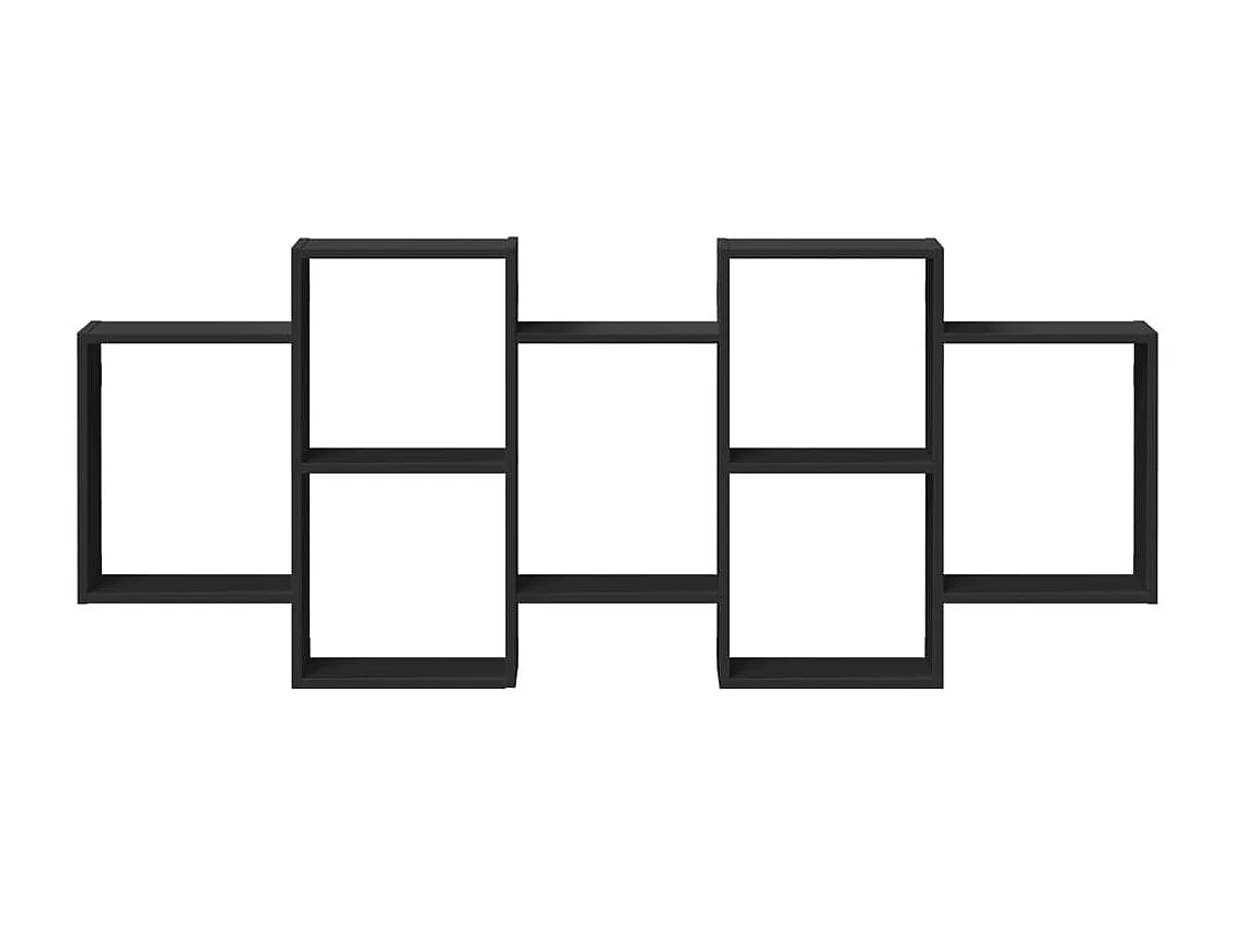 Wandregal Schwarz 159x18x65 cm Holzwerkstoff
