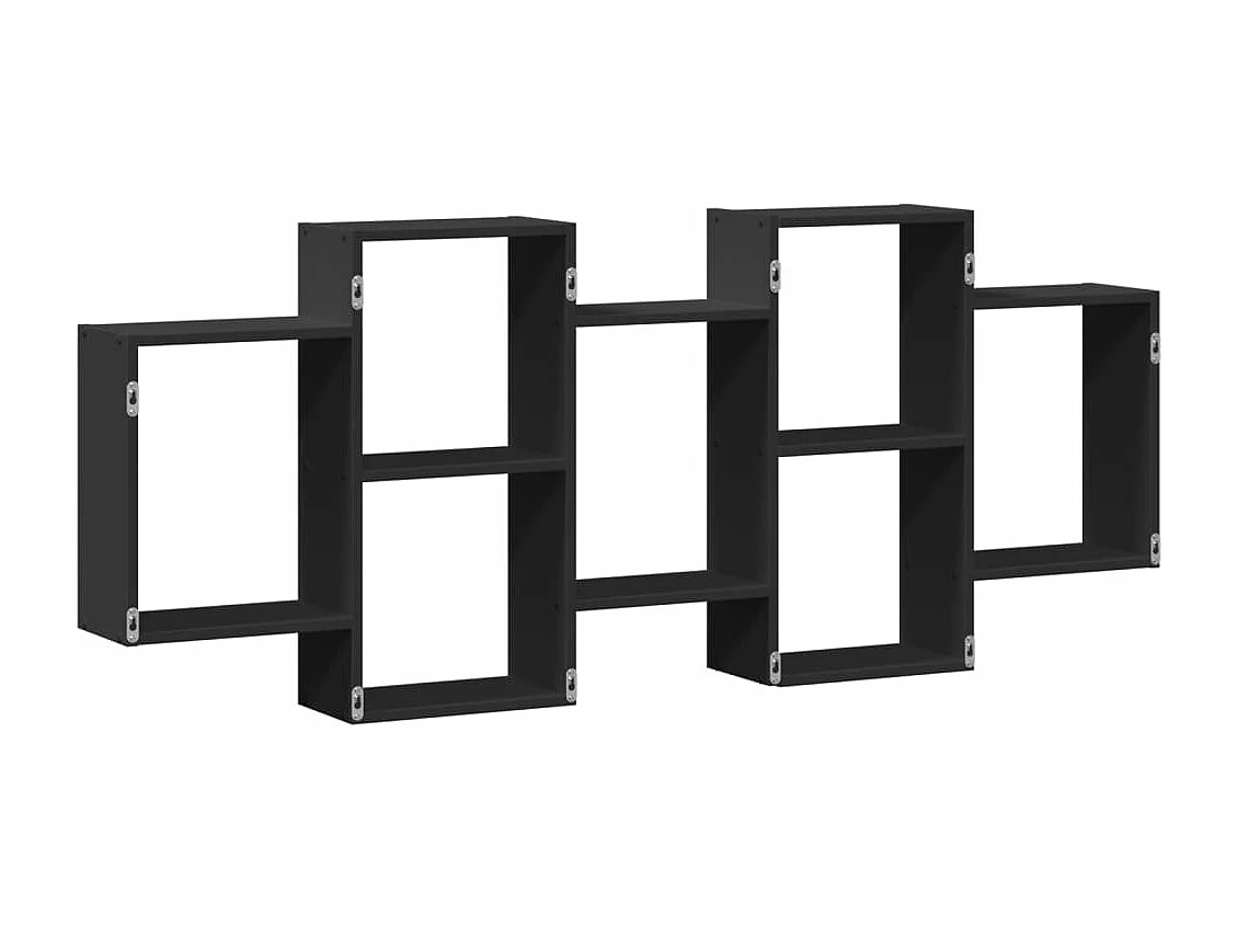 Wandregal Schwarz 159x18x65 cm Holzwerkstoff