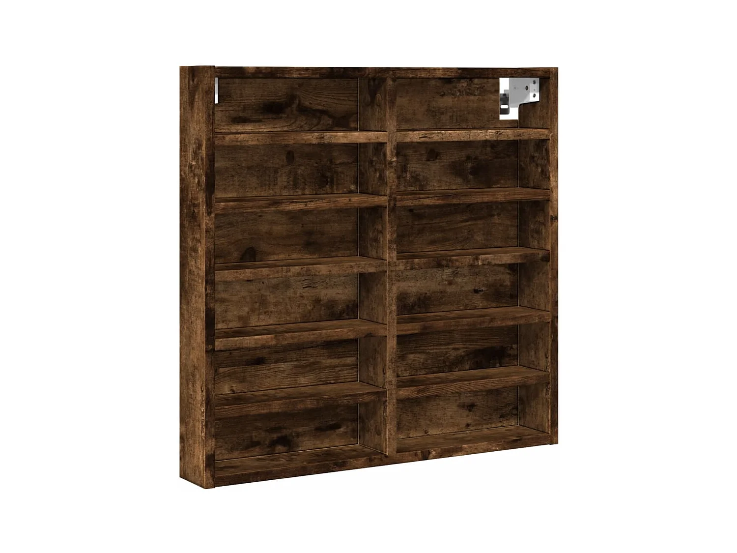 Armoire à vitrine chêne fumé 60x8,5x58 cm bois d'ingénierie