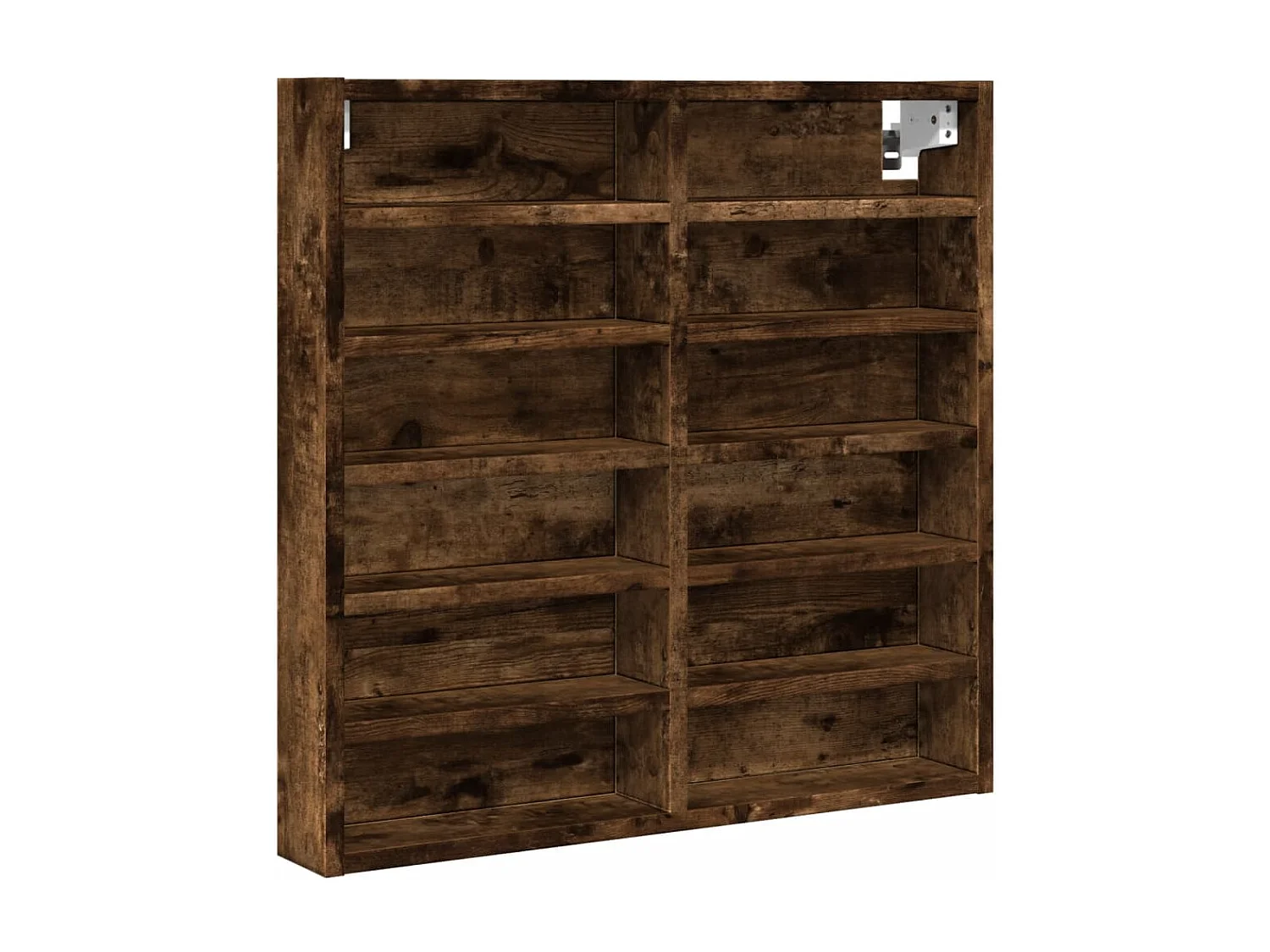 Armoire à vitrine chêne fumé 60x8,5x58 cm bois d'ingénierie
