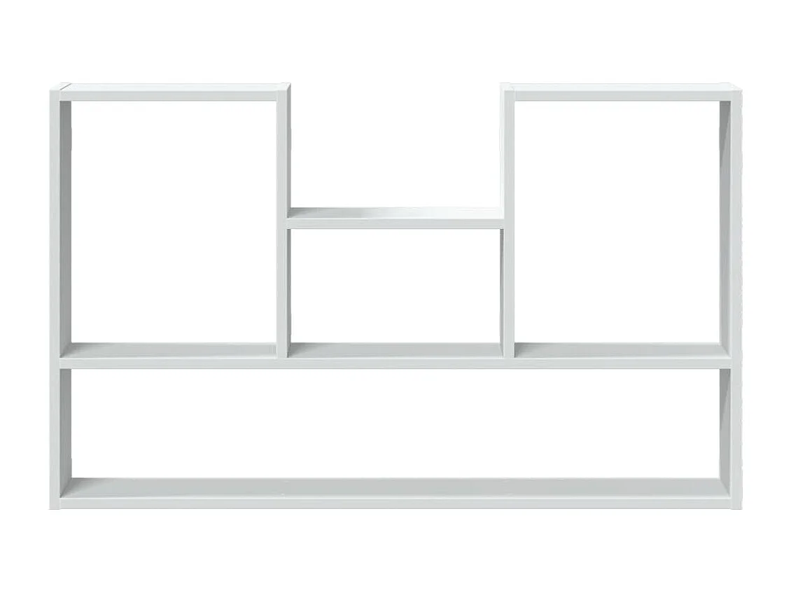 Biała półka ścienna Viena 4 przegrody 99x15x60 cm z drewna inżynieryjnego, praktyczny i oszczędzający miejsce design
