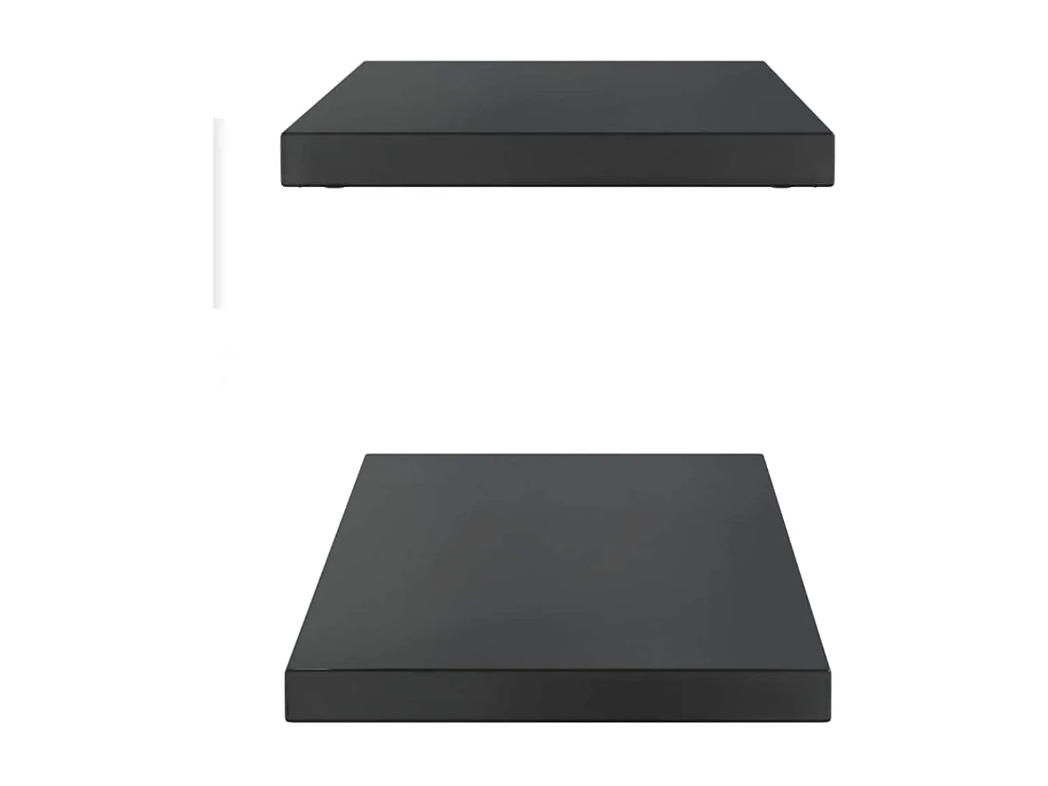 Étagères murales 2 pcs 100x30x3 cm noir acier inoxydable