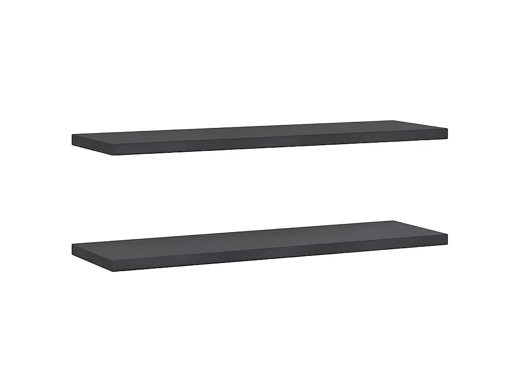 Étagères murales 2 pcs 100x30 cm noir acier inoxydable