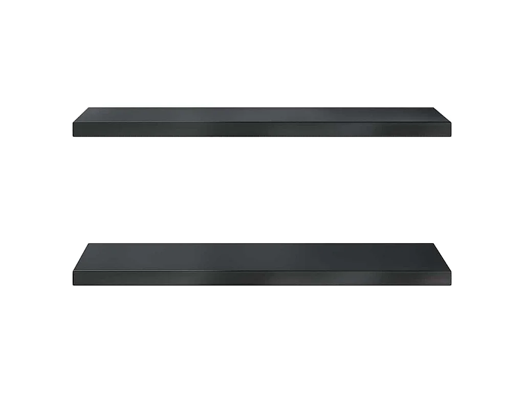 Étagères murales 2 pcs 100x30 cm noir acier inoxydable