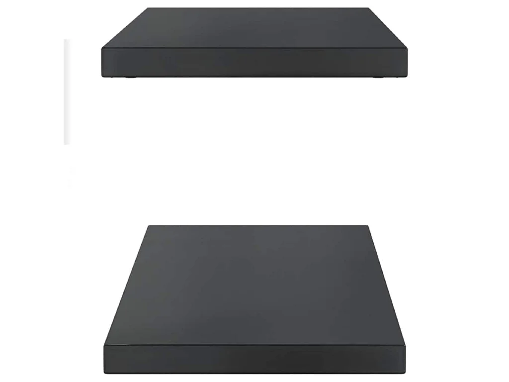 Étagères murales 2 pcs 100x30 cm noir acier inoxydable